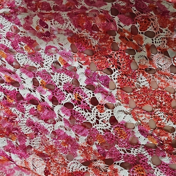 Ruby Rd Red and White Net Cardigan, NWT (Size M) - Picture 4 of 5